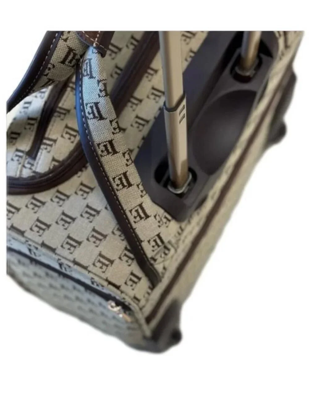 London Fog Under Seat Carryon Signature Roller Bag Logo Black/Gray 15